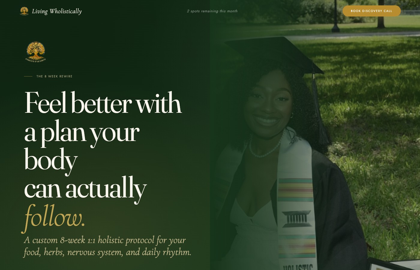Living Wholistically Landing Page